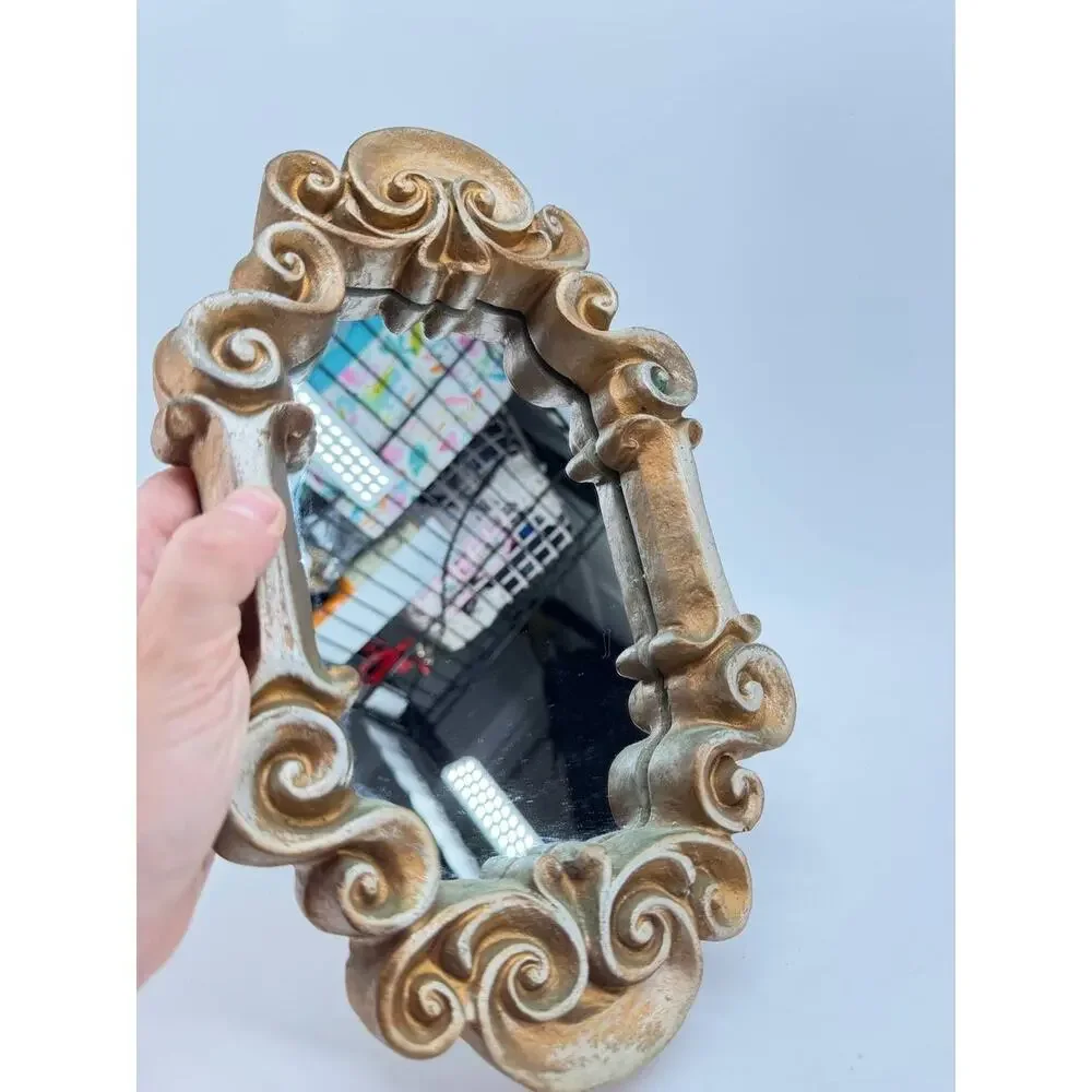 Heavy Ornate Gold Baroque Rococo Resin Wall Mirror Scroll Frame China